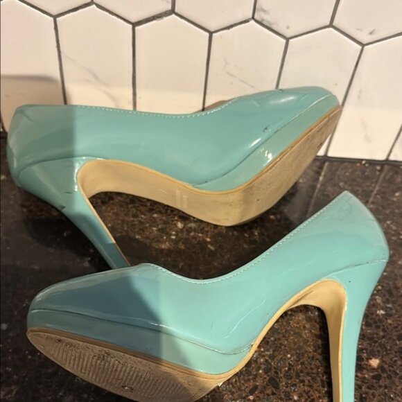 Suzy Shier Womens Blueteal Pumps size 7 heels closed toe - Picture 7 of 7